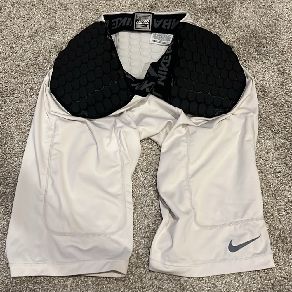 Nike Pro Combat HyperStrong Hip Tail Football Shorts White XL 401934-101
